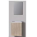 MEUBLE SDB SUSPENDU  #SULLY WOOD 400*220*550 AVEC VASQUE  ET MIROIR :400*4*700