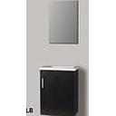 MEUBLE SDB SUSPENDU NOIR #SULLY BLACK 400*220*550 AVEC VASQUE  ET MIROIR :400*4*700