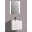 MEUBLE SDB  SUSPENDU BLANC #LUCAS 600*460*500 AVEC VASQUE  ET MIROIR LED :600*30*800