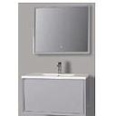MEUBLE SDB SUSPENDU GRIS  #BEATRICE  800*460*500 AVEC VASQUE  ET MIROIR :800*30*800