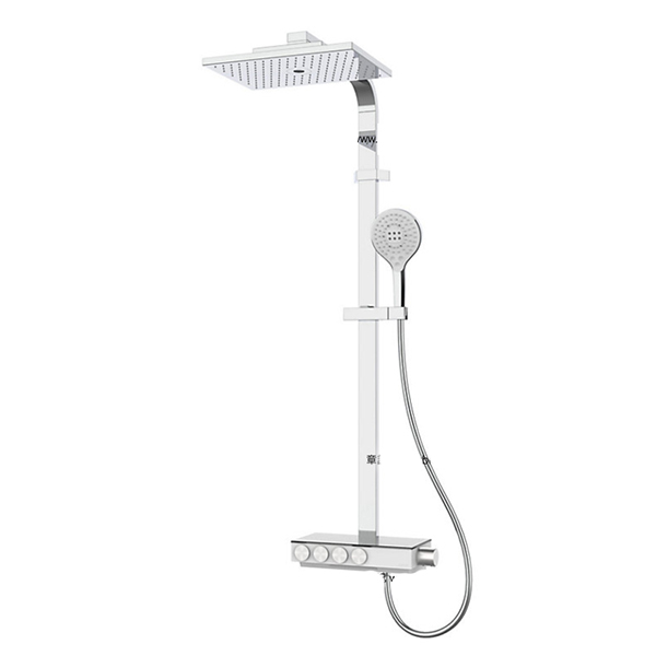 COLONNE DE DOUCHE THERMOSTATIQUE CARRE CHROME  