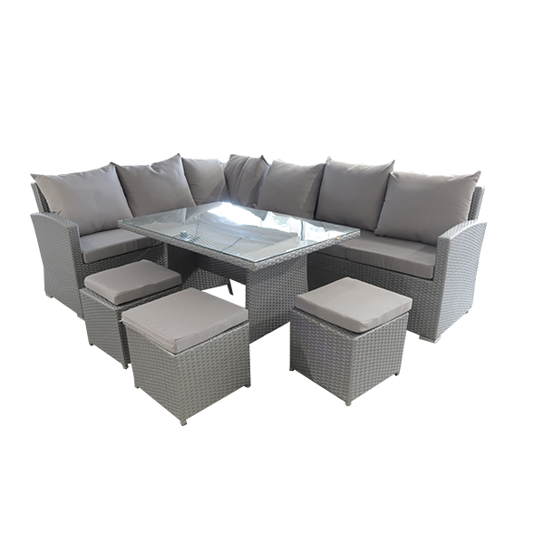 ENSEMBLE (3+3 SOFA+TABLE+TABOURETS)