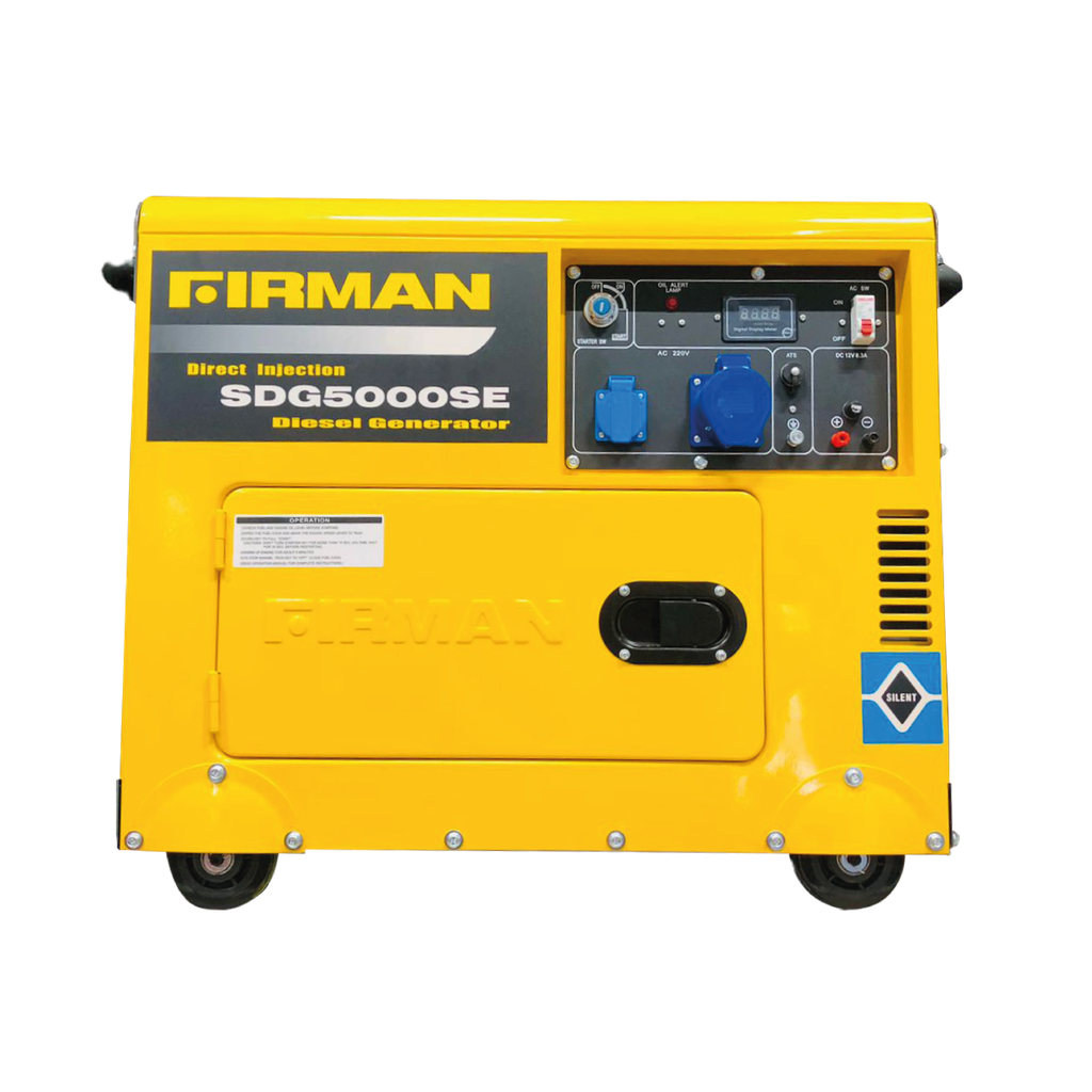 GROUPE ELECTROGENE 5 KVA DIESEL 220V SILENCIEUX AVEC INVERSEUR AUTOMATIQUE - DEMARRAGE ELECTRIQUE