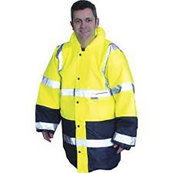 PARKA EN MATIERE EXTERIEURE POLYESTER IMPERMEABLE FLUORESCENT TAILLE XL