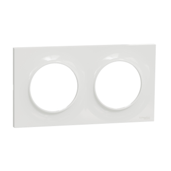 APPAREILLAGE ODACE PLAQUE 2 POSTES STYL BLANC