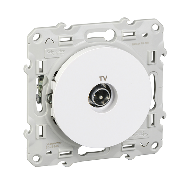 APPAREILLAGE ODACE PRISE TV SIMPLE BLANC GRIFFES