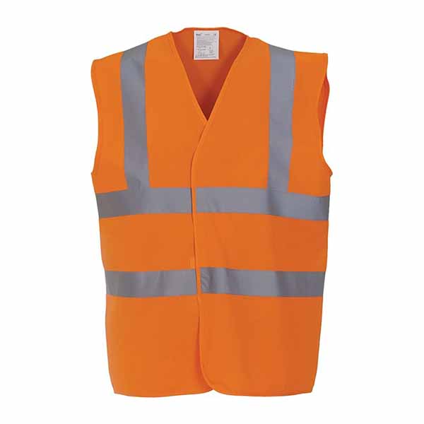 GILET DE SECURITE FLUORESCENT ORANGE - 120G - TAILLE XL