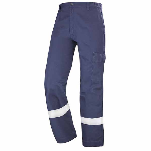 PANTALON BLEU AVEC BANDE EN TISSU DRILL 100% COTON TXXL
