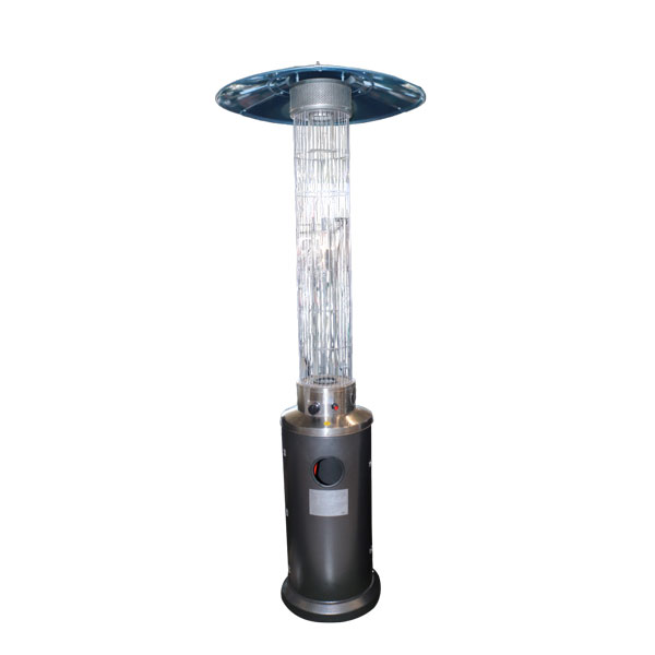 PARASOL CHAUFFANT A GAZ ROUND FLAME GRIS MARTELE