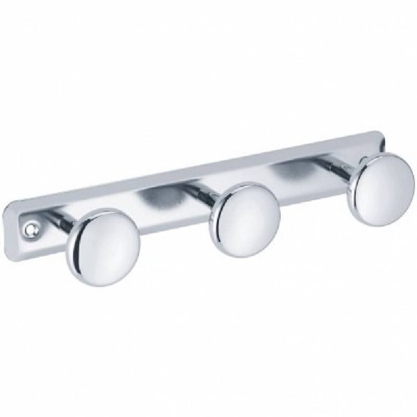 Porte manteau 3 tete acier chrome