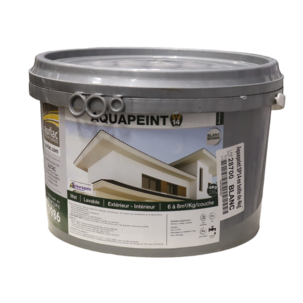 AQUAPEINT SP14 INT/EXT BLANC INTENSE 4KG(MTAN)