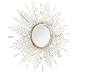 MIROIR EN METAL DORE D60CM