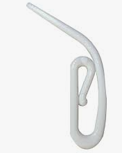20 AGRAFES ESCARGOT PLASTIQUE PLASTIQUE BLANC 95x115x15mm