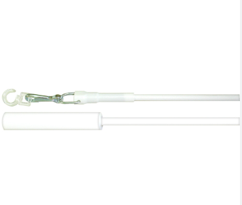 1 LANCE RIDEAU ACIER PLASTIFIE 1M BLANC 47x1000x10mm