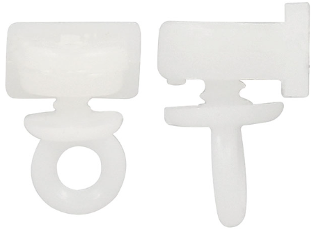 2 ARRETS DE FIN 14 X 8 BLANC 95x115x20mm