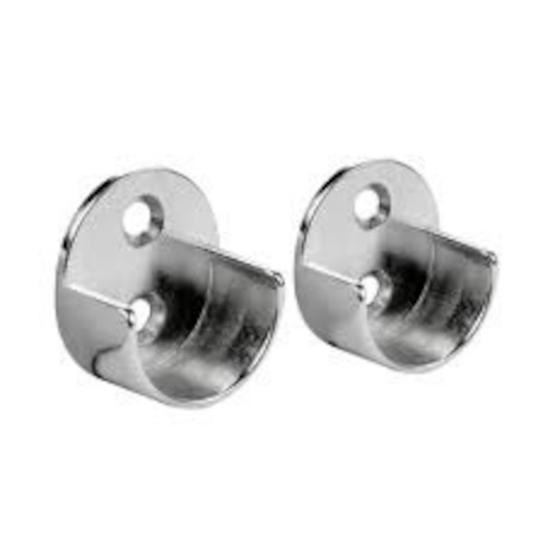 2 SUPPORTS MTL DRESSING D25 CHR 70MM CHROME 95x165x50mm