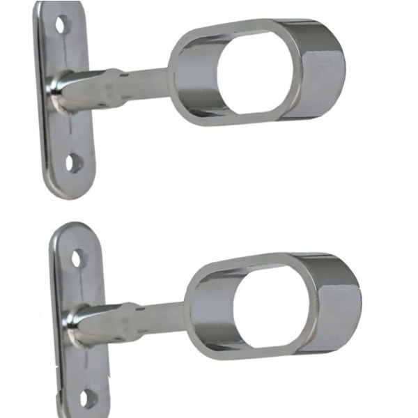 2 SUPPORTS MTL DRESSING 30X15 CHR 55MM CHROME 95x165x20mm