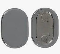 2 BOUCHONS MTL DRESSING 30X15 CHROME CHROME 95x115x25mm