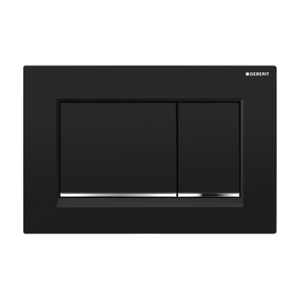 PLAQUE DE COMMANDE CARREE NOIR BRILLANT