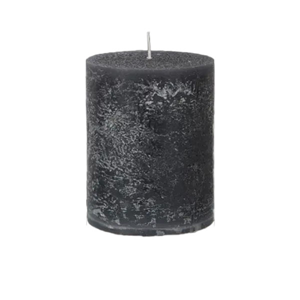 BOUGIE RND RUSTIC NOIR 10X10
