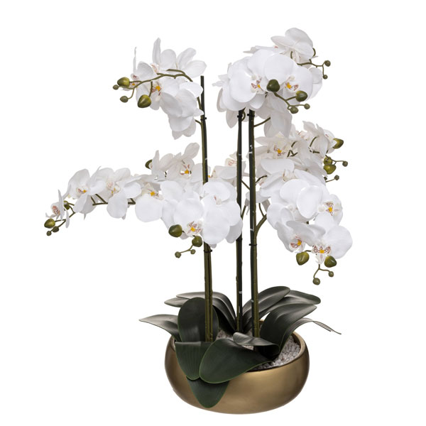 ORCHIDEE POT CRMQ OR ARTIF H65
