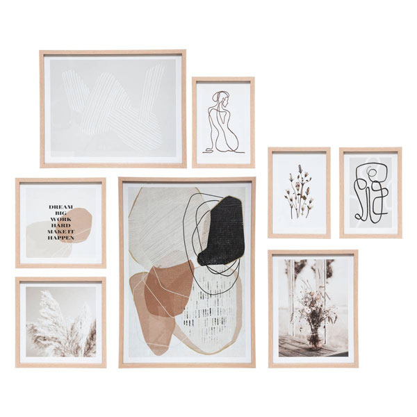 AFFICHE CADRE MDF ABSTRAIT X8
