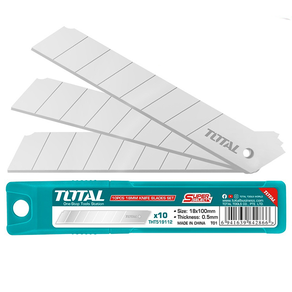JEU DE 10 LAMES POUR CUTTER - 18X100MM