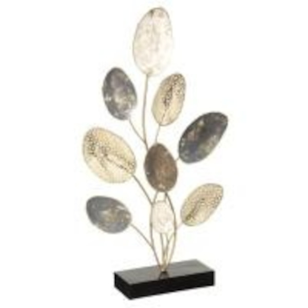 OBJET METAL FEUILLE H53