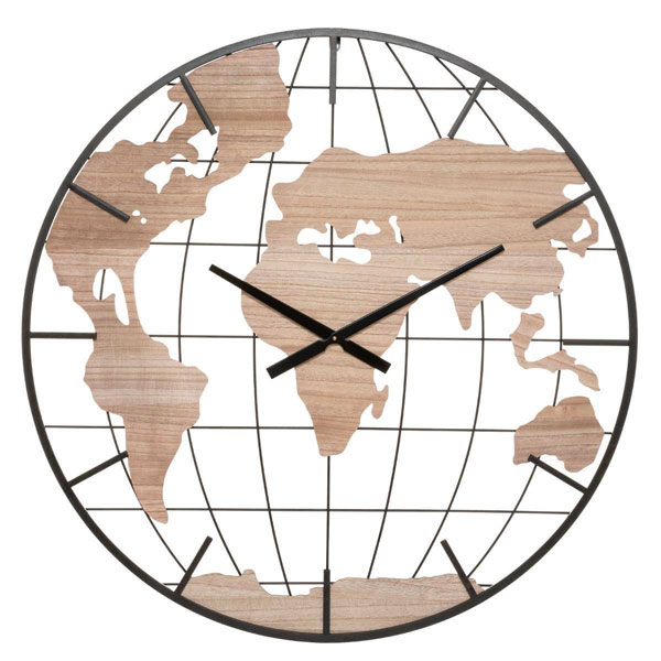 HORLOGE MET/MDF MONDE JAY D90