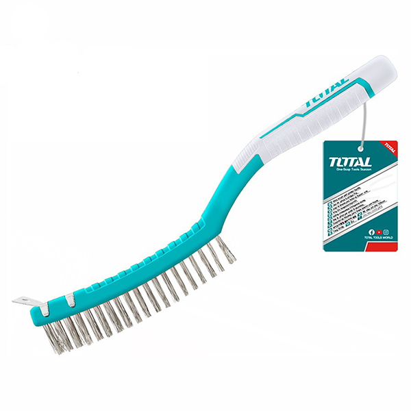 BROSSE METALLIQUE AVEC POIGNEE EN PLASTIQUE 340MM
