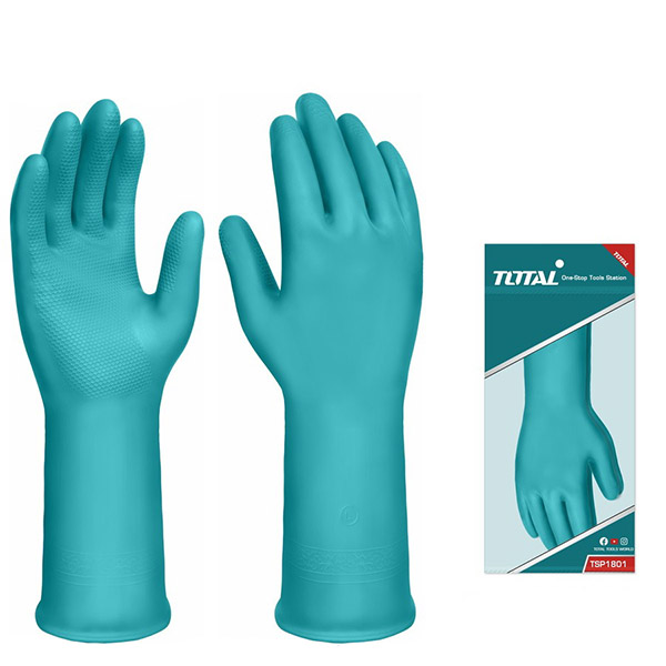 GANT DE PROTECTION EN PVC VERT 32CM TAILLE L TOTAL