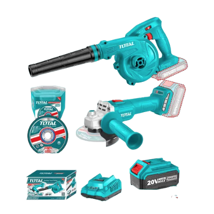 PACK MEULEUSE ASPIRATEUR SANS FIL 20V BATTERIE 4A AVEC CHARGEUR ET DISQUES INCLUS