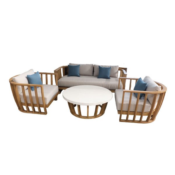 Woodland salon daybed et individuel 3pcs avec coussins+ table cafe 1000mm