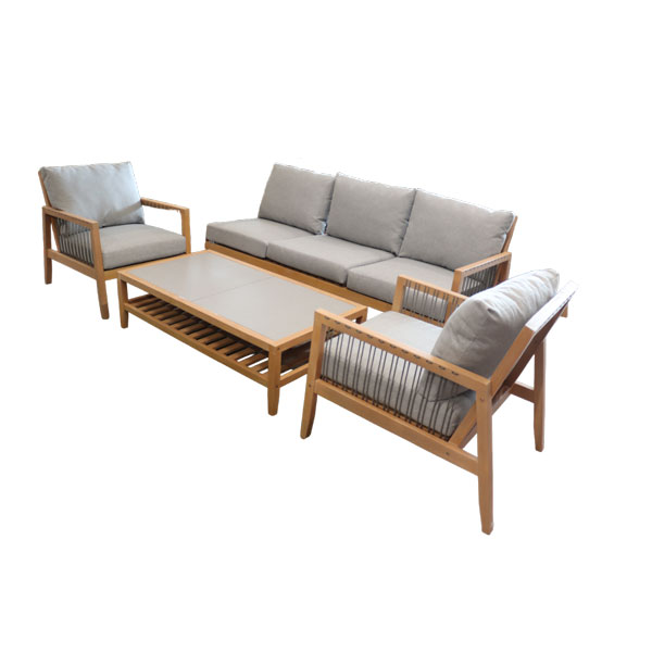 Bianco set salon 3pcs avec coussins + table cafe 1286x685x368mm