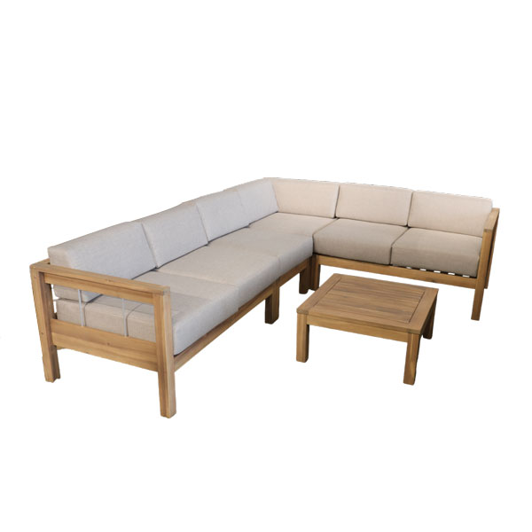 Flynn modular set salon avec coussin et double arm droit et gauche + table cafe 670x670mm