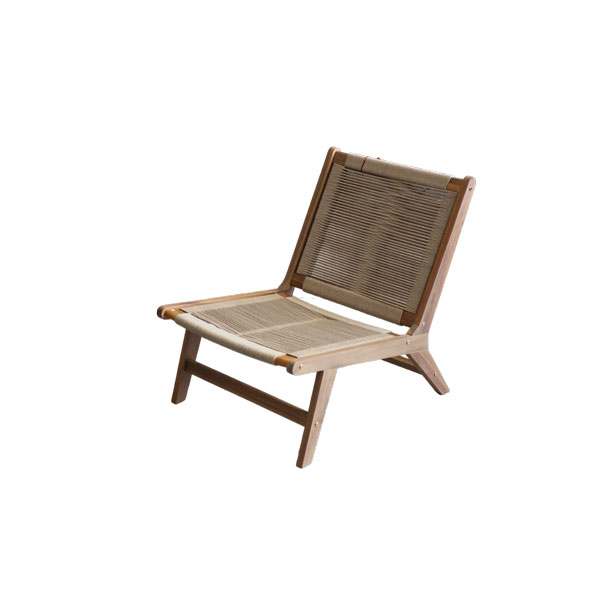Chaise relaxante 80x60x72cm corde grise