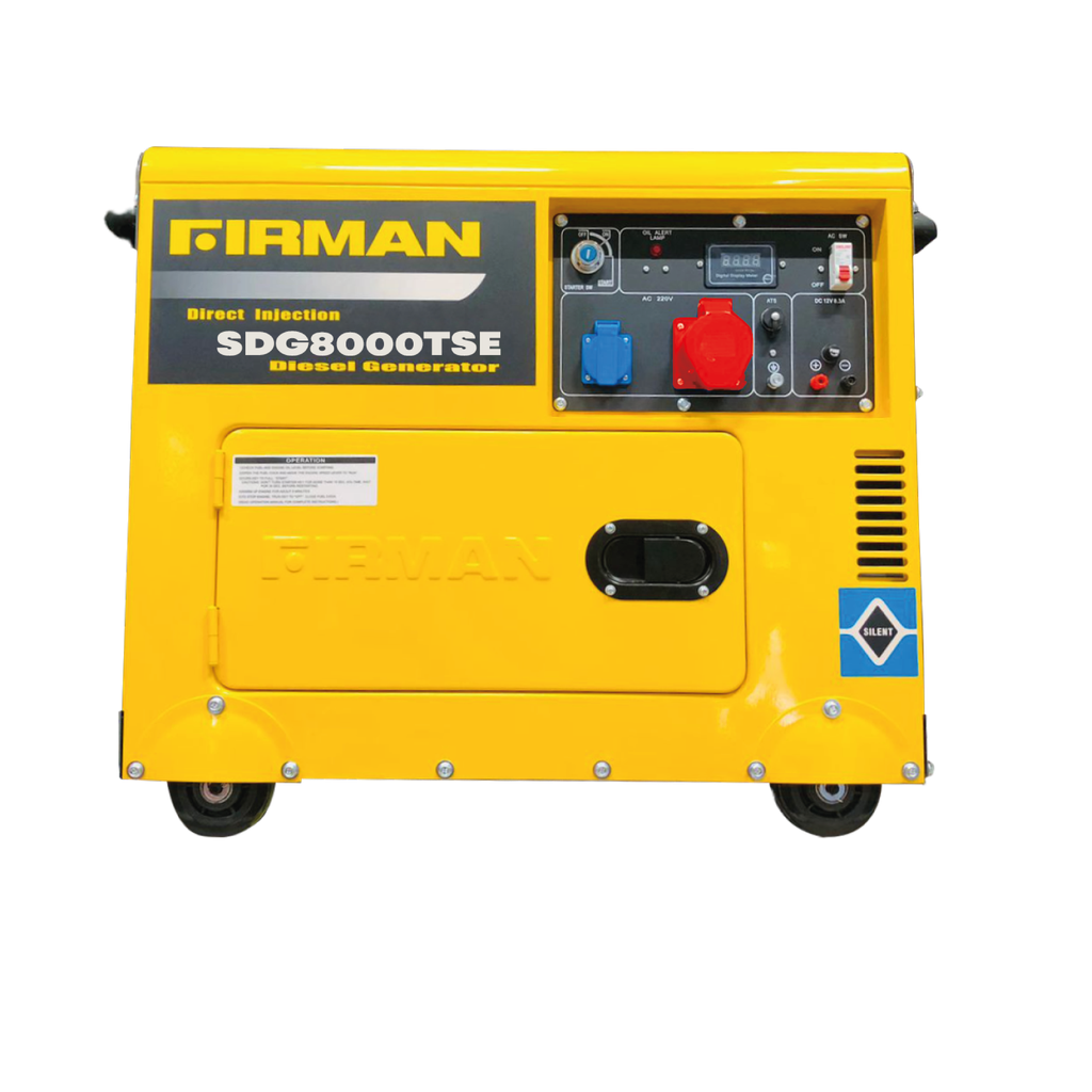 GROUPE ELECTROGENE 9,2KVA DIESEL 380V SILENCIEUX AVEC INVERSEUR AUTOMATIQUE - DEMARRAGE ELECTRIQUE