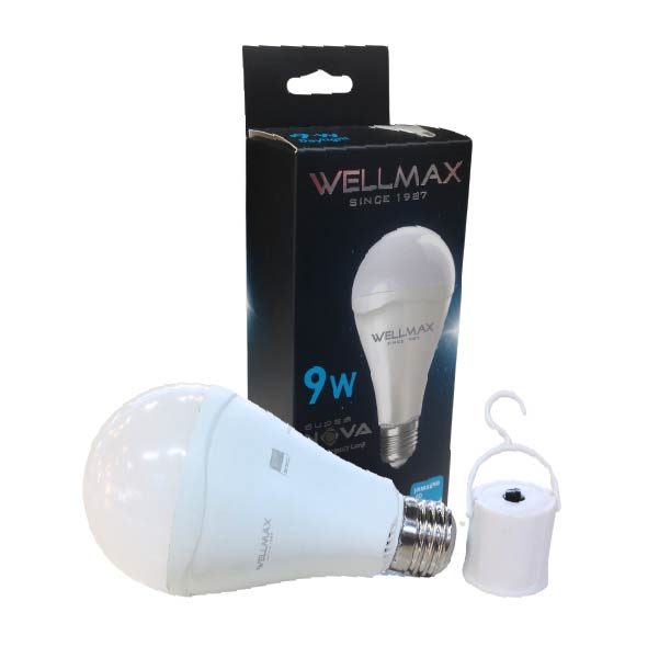 AMPOULE RECHARGEABLE E27 BATTERIE 1800MA 9W 6500K