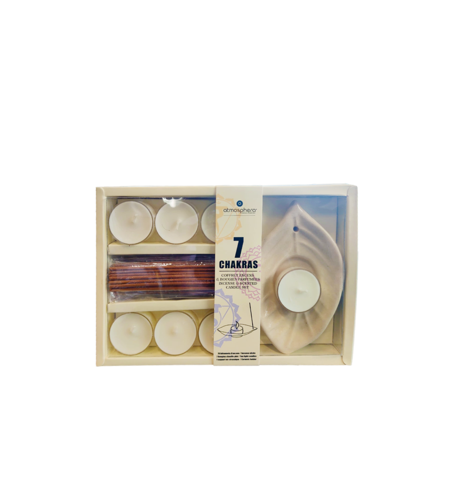 COFFRET BOUGIE CP X4 CHAKRA ENCENS