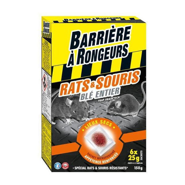 Anti rats appât céréales 150G - BAR (12/crtn)