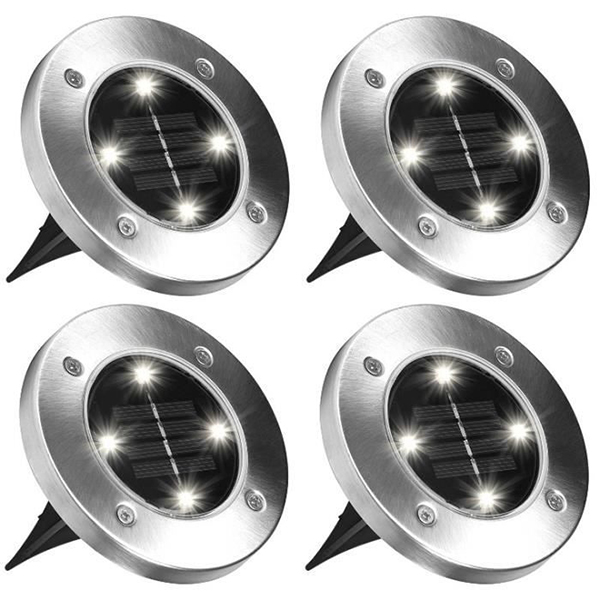 BORNE SOLAIRE 4 LED 8000K IP44 14X14X53,5CM