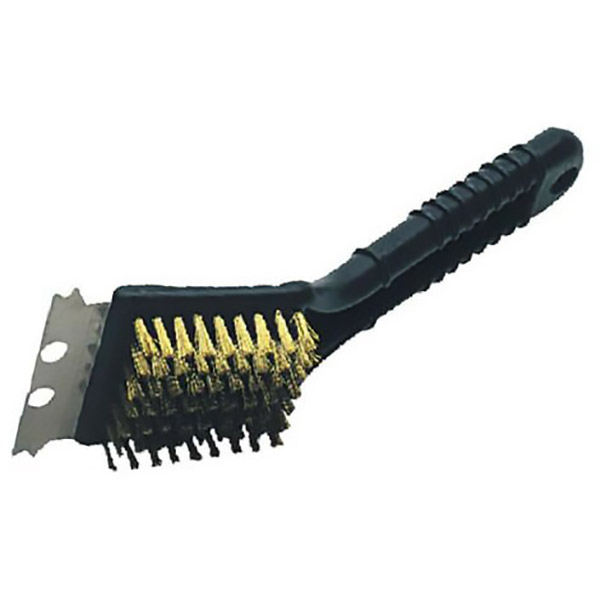 BROSSE EN ACIER INOXYDABLE 31 CM EN FORME DE T AVEC MANCHE EN PLASTIQUE