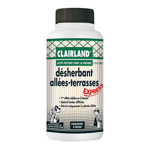 Désherbant liquide allées-terrasses PAE 900ML - CLAIRLAND (12/crtn)
