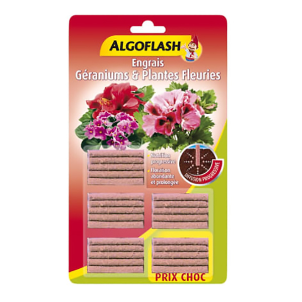 Engrais bâtonnets plantes fleuries x25 - ALGOFLASH