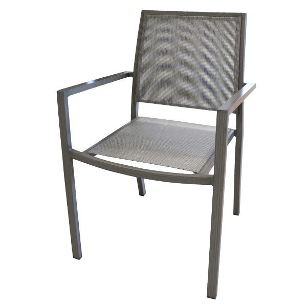 FAUTEUIL CASSIS ALUMINIUM BROSSE