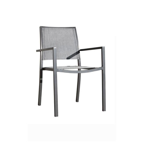 FAUTEUIL TABAC EMPILABLE GRIS CÉRUSÉ