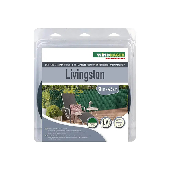 LAMELLES D OCCULTATION VERTICALES LIVINGSTON 4.6CMX50M 100 CLIPS VERT