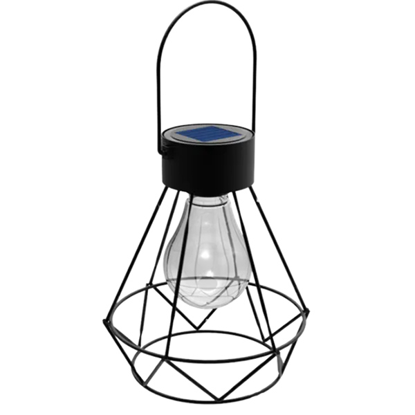 LANTERNE SOLAIRE RETRO 6 LED NOIR MAT 2700K