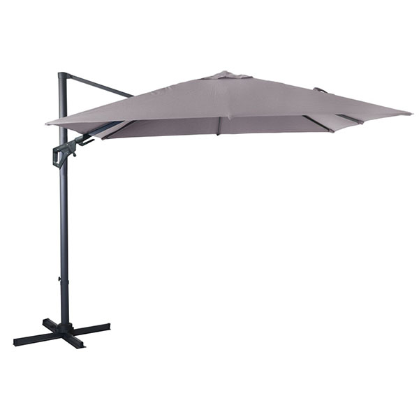 PARASOL DEPORTE 3X3 ORIENTABLE LATERAL-VERTICAL TOURNESOL GRIS
