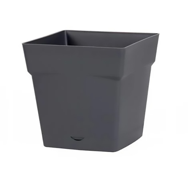 POT TOSCANE CARRE 17,4 CM - 3,4L GRIS ANTHRACITE